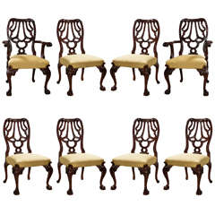 Set of 8 Georgian Style Mahogany Dining Chairs