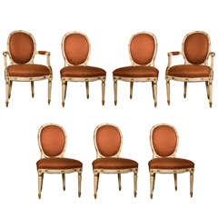 Set of Six Dining Chairs by Maison Jansen
