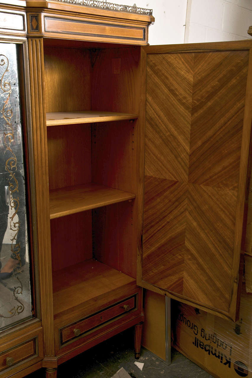 Directoire Bibliothèque, meuble de rangement ou armoire moderne du milieu du siècle dernier de Jansen en vente