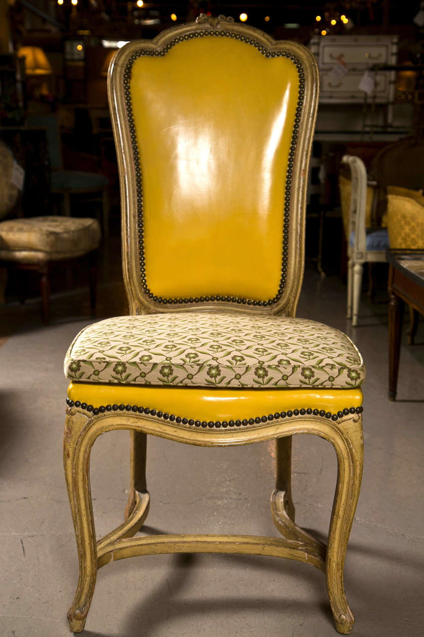Set of 10 French Provincial Style Dining Chairs by Jansen 5
