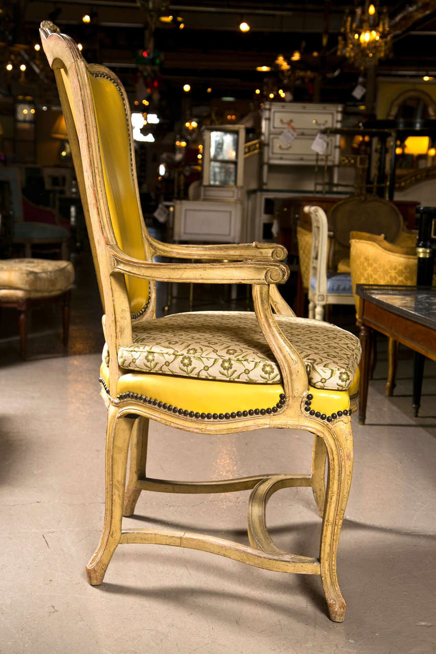 Set of 10 French Provincial Style Dining Chairs by Jansen 3