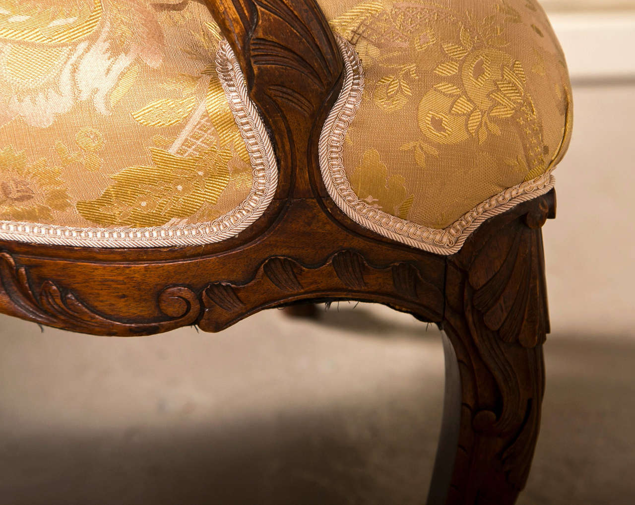 Pair of French Louis XV Style Walnut Bergeres 2