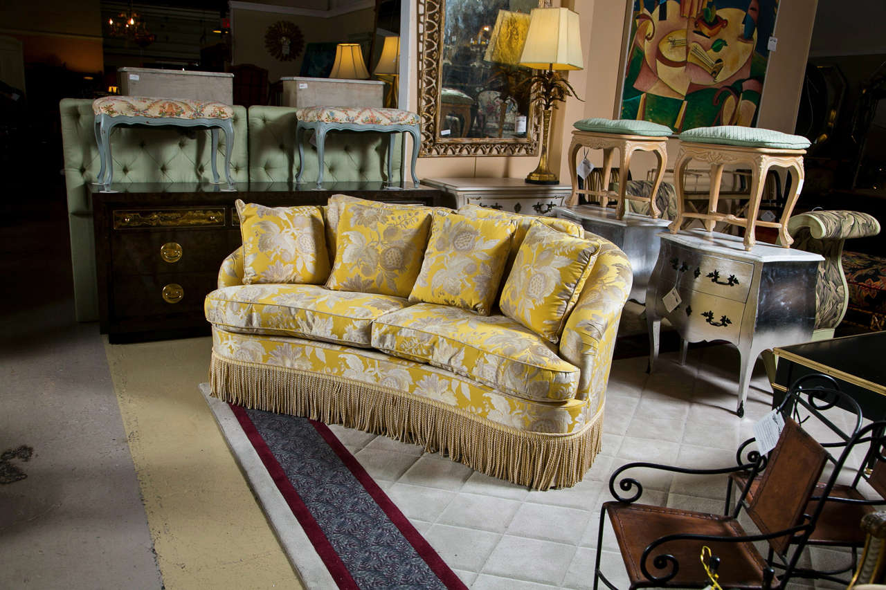 Kidneyshaped Upholstered Settee Loveseat at 1stDibs kidney shaped