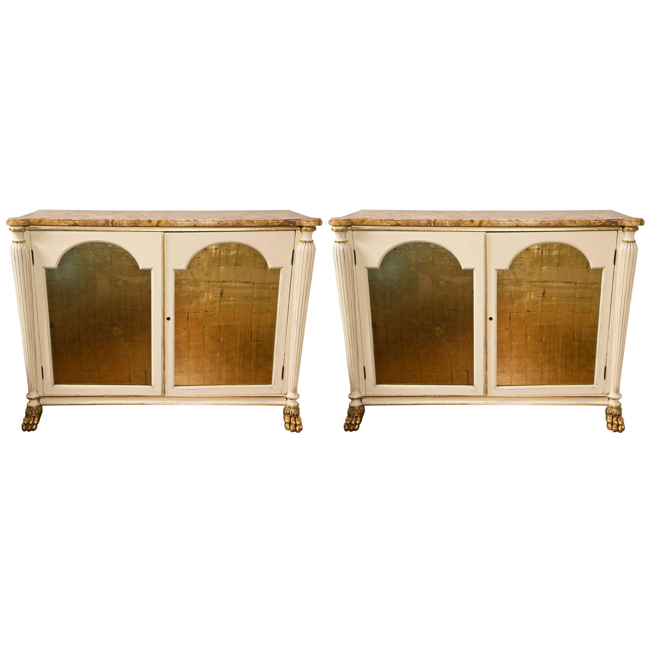 Pair of Regency Style MarbleTop For Sale at 1stdibs