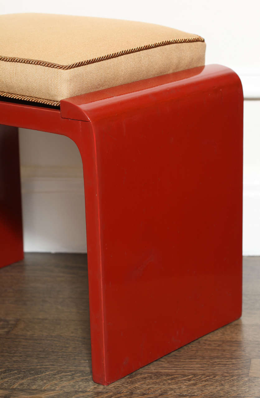 20th Century Art Deco Lacquered Tabouret by Jean Dunand