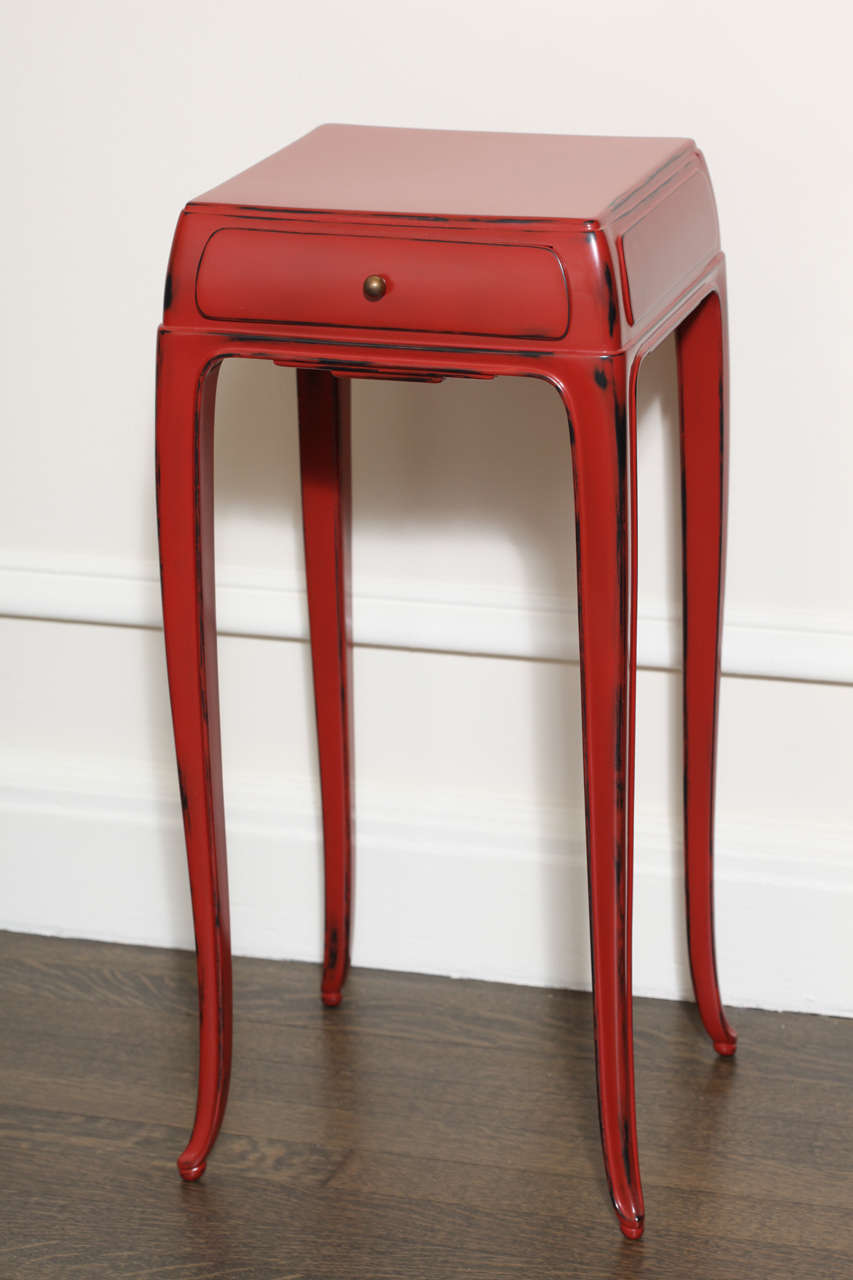 Art Deco Pair of Lacquered End Tables by Jean Dunand at 1stdibs