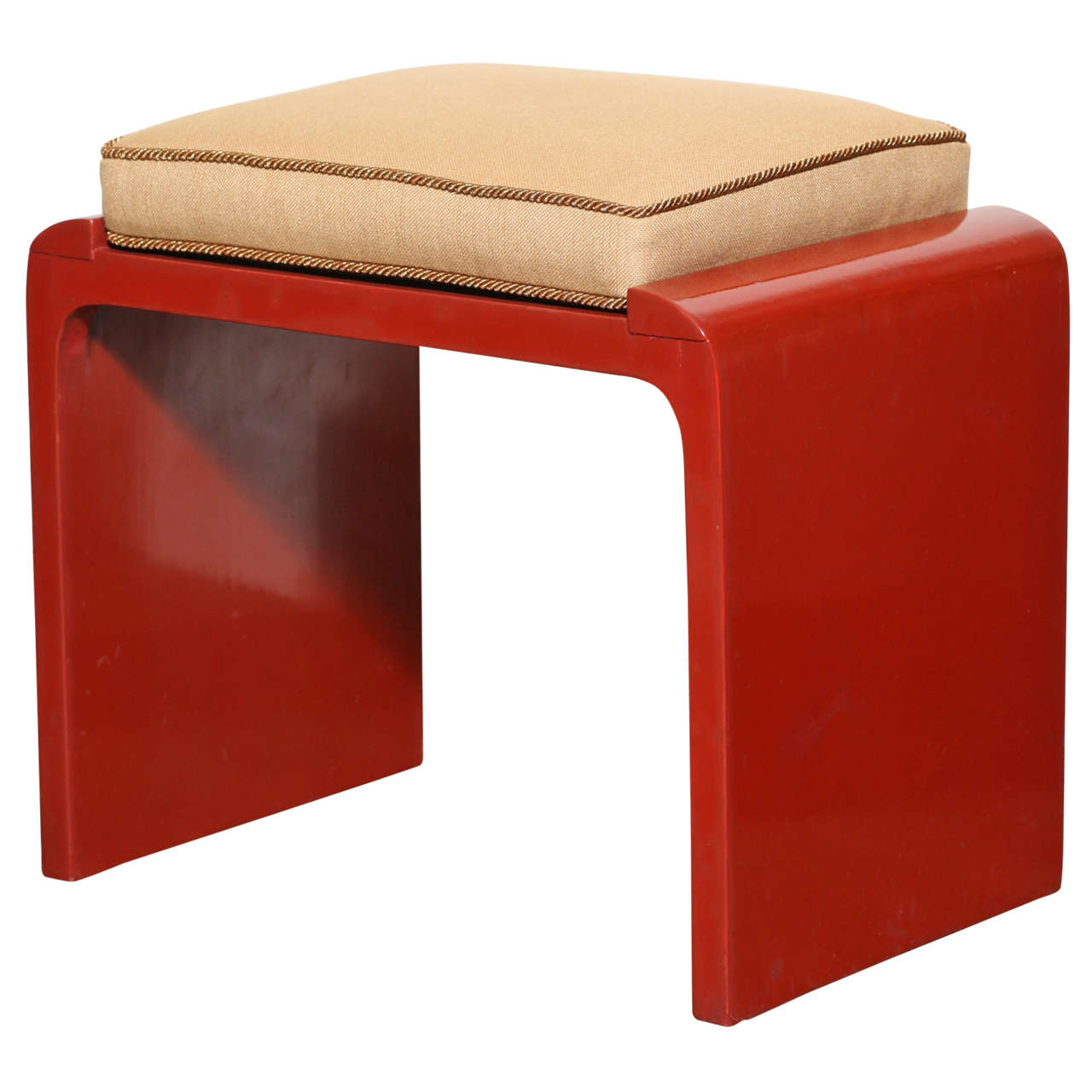 Art Deco Lacquered Tabouret by Jean Dunand at 1stDibs