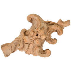 18th Century Carved Wooden Fragment
