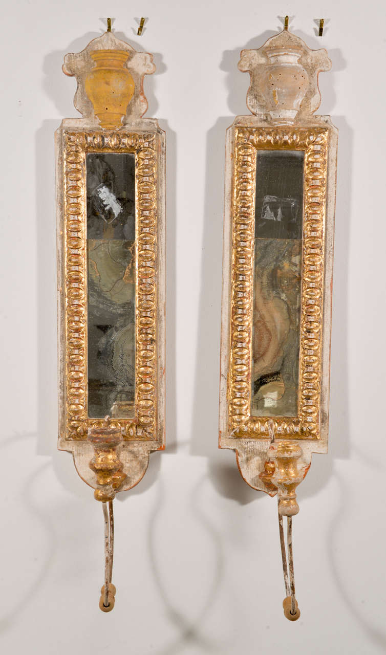 Pair Of Decorative Sconces Made From 18th C. Fragments