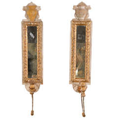 Pair Of Decorative Sconces Made From 18th C. Fragments