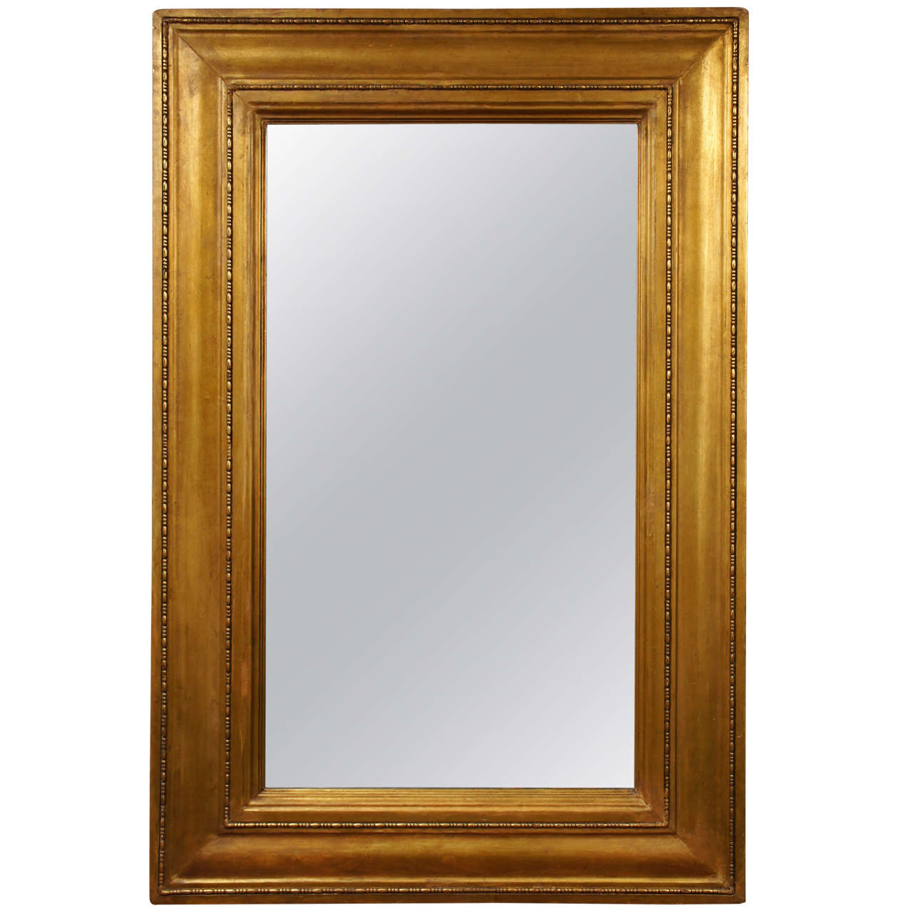 Miroir Américain en Bois Doré