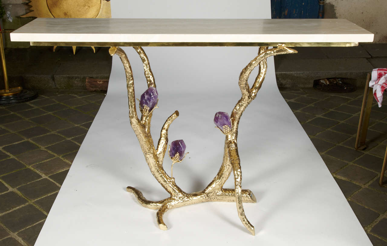 Impresionante consola con amatista de Jacques Duval-Brasseur