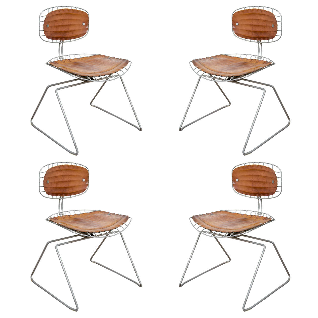 Set of Four Mid-Century Pompidou Chairs by Michel Cadestin, France, 1970s