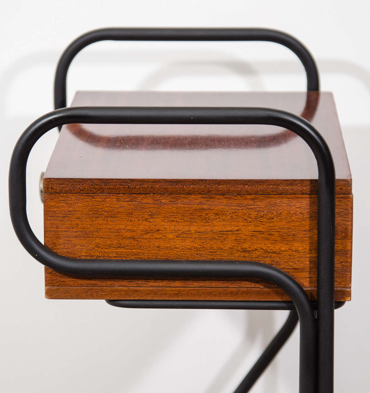Rosewood Pair of Nightstands Attributed to Jacques Hitier, France, 1950s