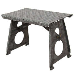 Vintage Industrial Steel Industrial Bench