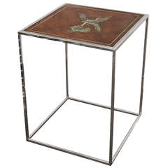 Mid-Century Side Table With Mother of Pearl Inlay 6