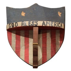 "God Bless America" Patriotic Piece of Folk Art