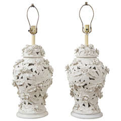 A Beautiful Pair of Blanc de Chine Lamps