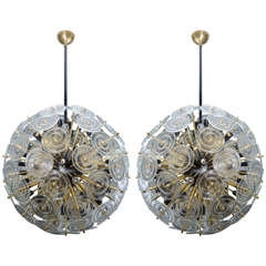 Pair of Murano glass Spherical Chandelier 3