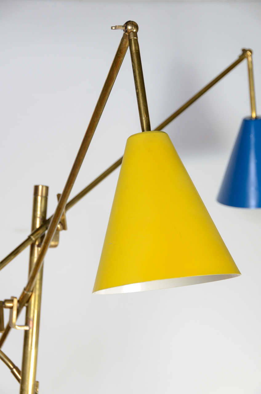 Brass Triennale Floor Lamp by arredoluce