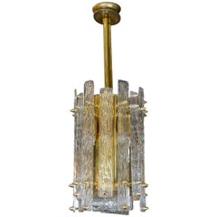 Charming Brass and Murano Glass Lantern