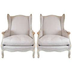 Pair of French Wingchairs
