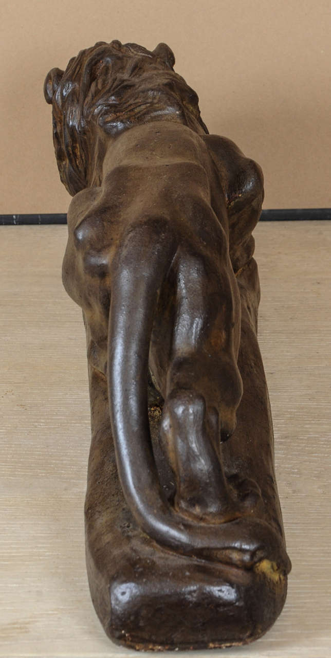 A Italian terracotta Lion For Sale 3