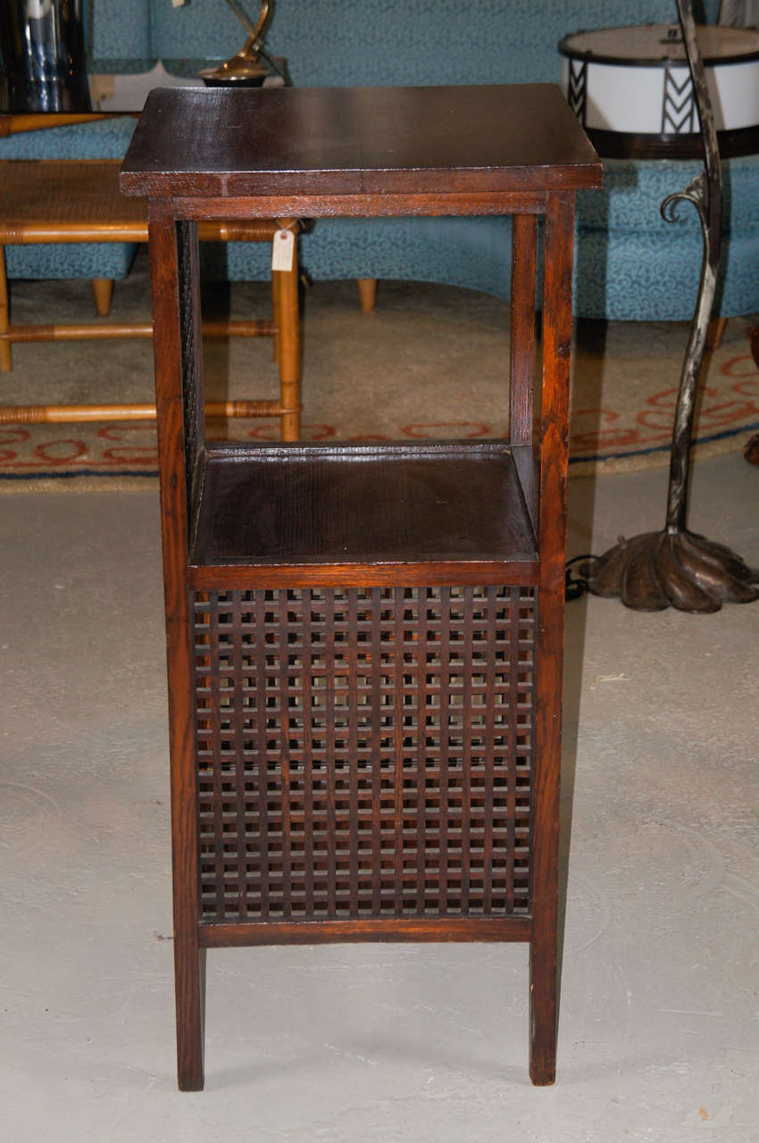 German Mahogany Square Stand For Sale