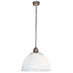 Giant White Enamel Hanging Fixture