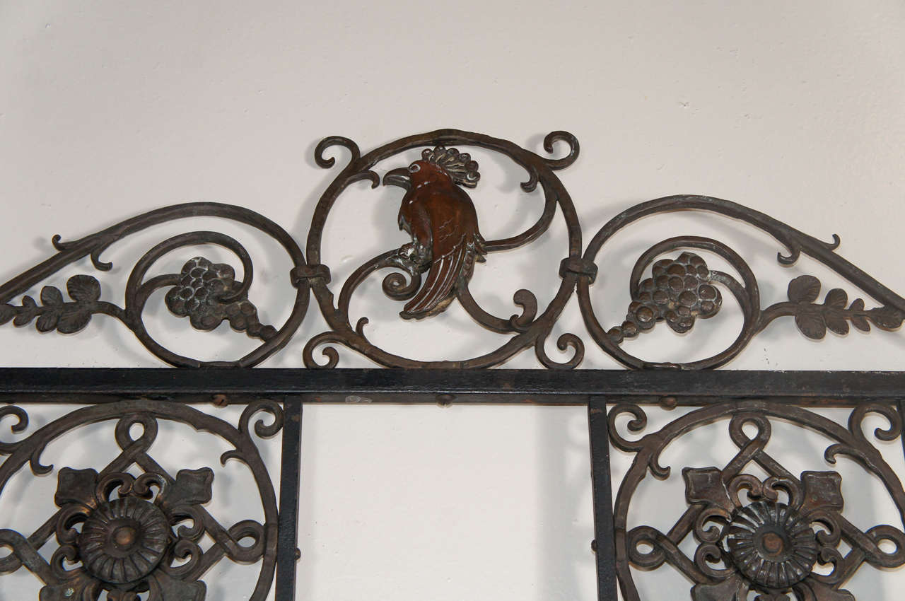 American Renaissance Style Iron and Bronze Gate For Sale