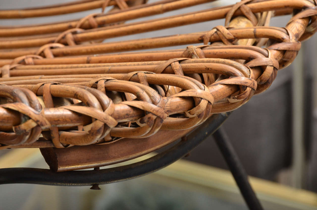 Pair of Bamboo Chairs in the Style of Franco Albini In Excellent Condition In Bridgehampton, NY