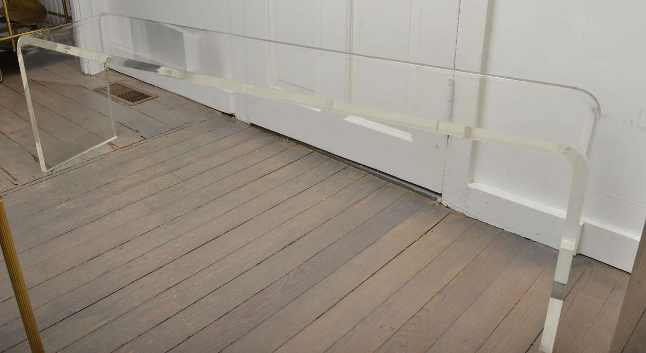 Water Fall Lucite Bench