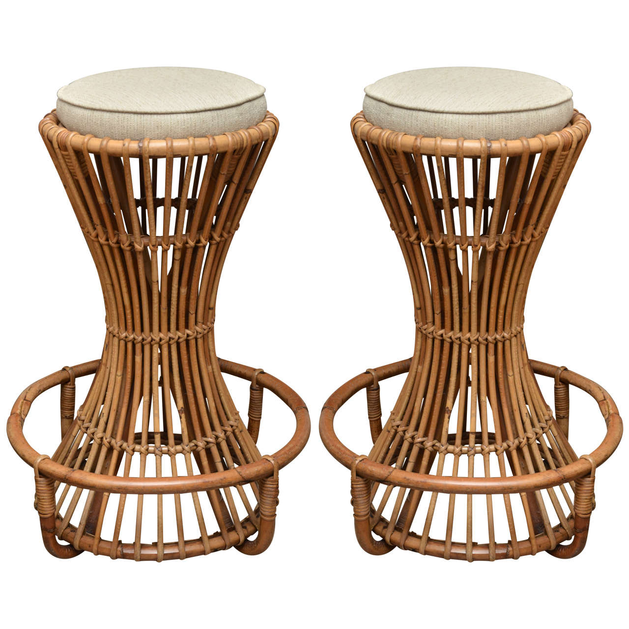 Pair of Bamboo Bar Stools by Tito Agnoli at 1stDibs | bamboo stools, bamboo  barstools, outdoor bamboo bar stools