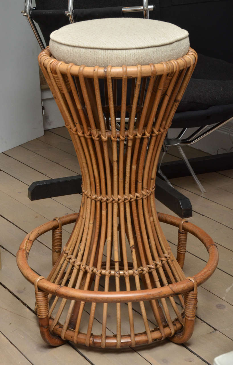 Pair of Bamboo Bar Stools by Tito Agnoli at 1stDibs bamboo bar chairs