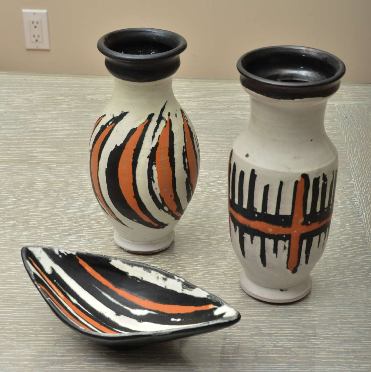 Group of Three Livia Gorka Ceramics from Hungary, 1960s