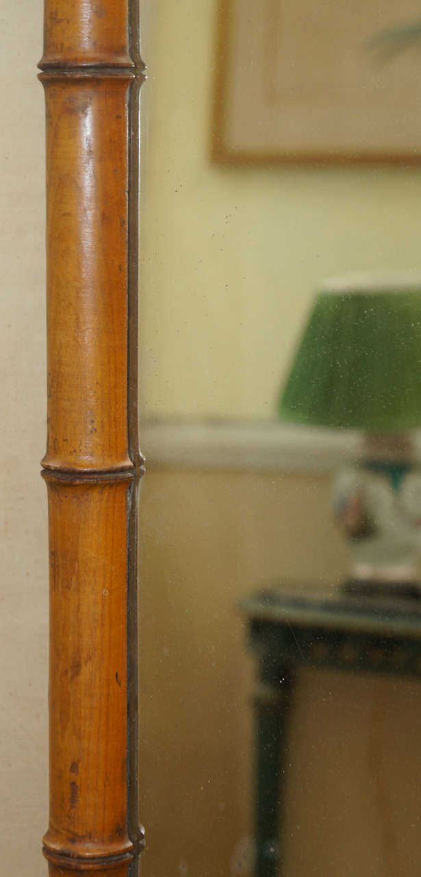 19th Century Faux Bamboo Mirror
