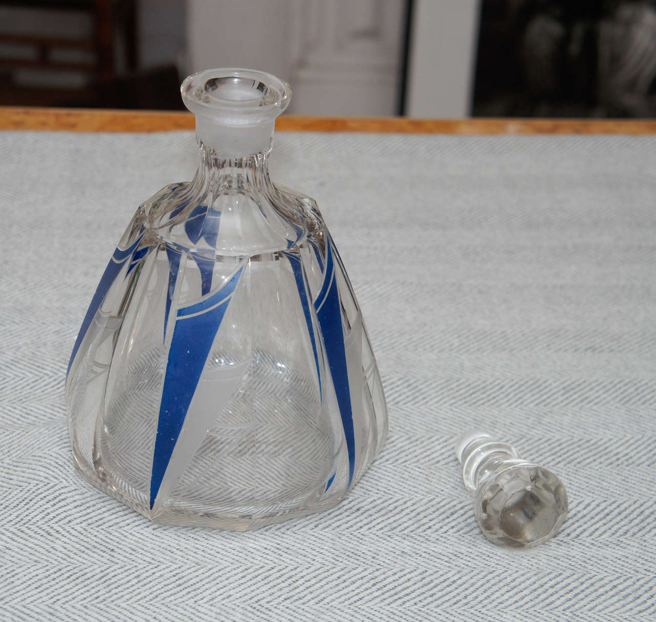 Glass French Art Deco Perfume Bottle