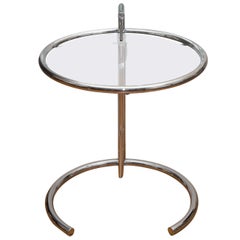 Eileen Gray Chrome and Glass Round Table
