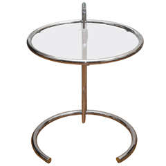 Eileen Gray Chrome And Gl Round Table For At 1stdibs