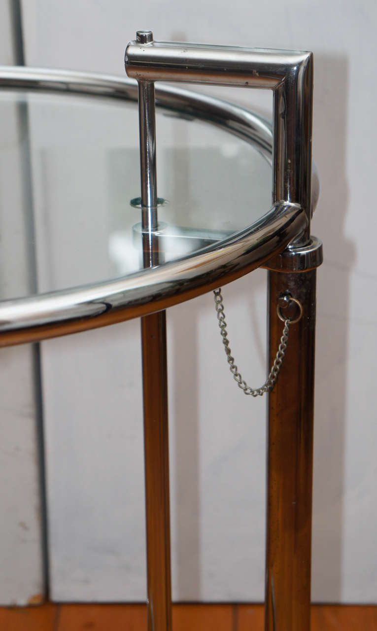 Eileen Gray Chrome and Glass Round Table at 1stDibs eileen gray table