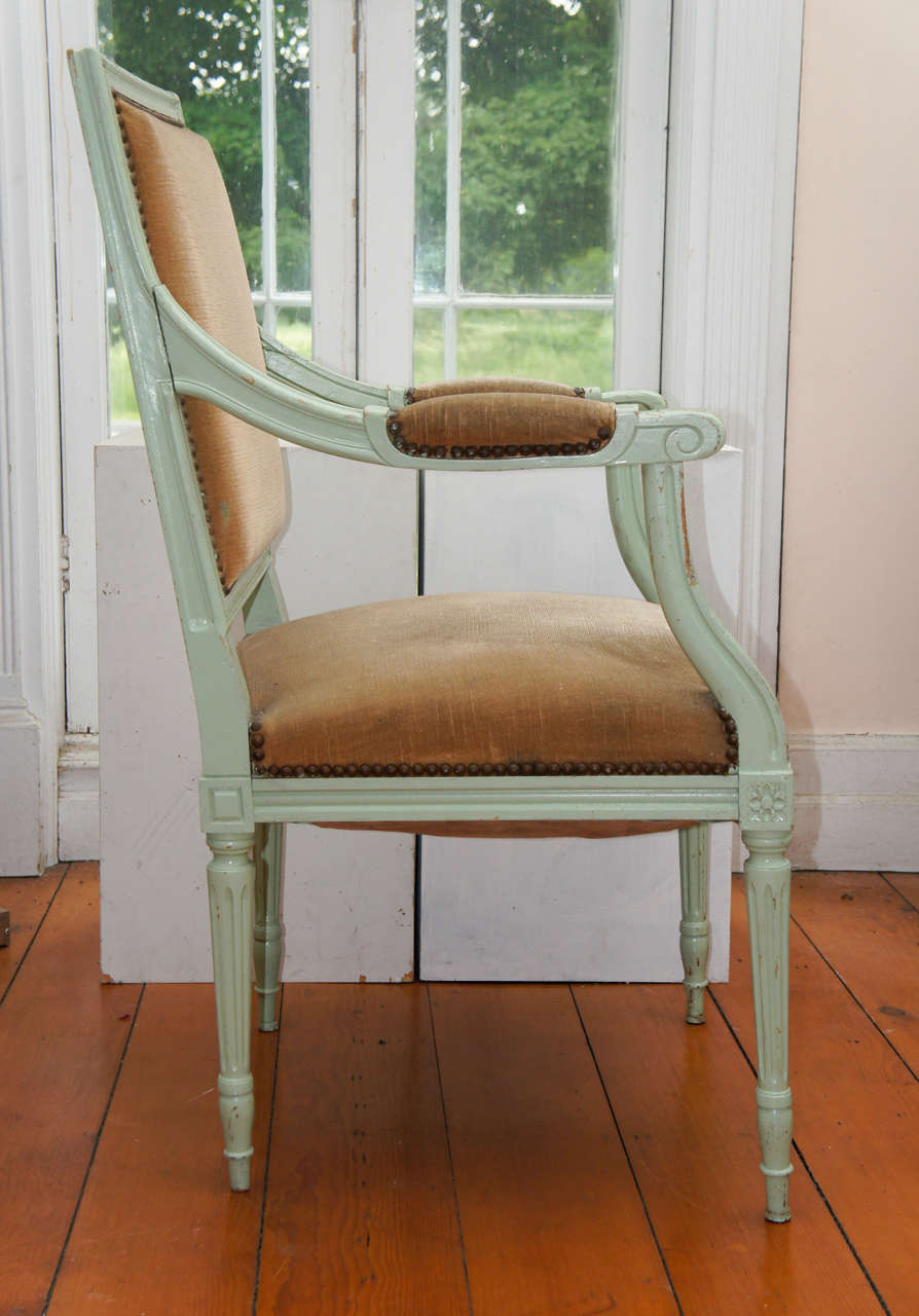19th Century French Provincial Painted Chair For Sale at 1stDibs
