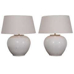 Pair of Vintage Vases as Table Lamps