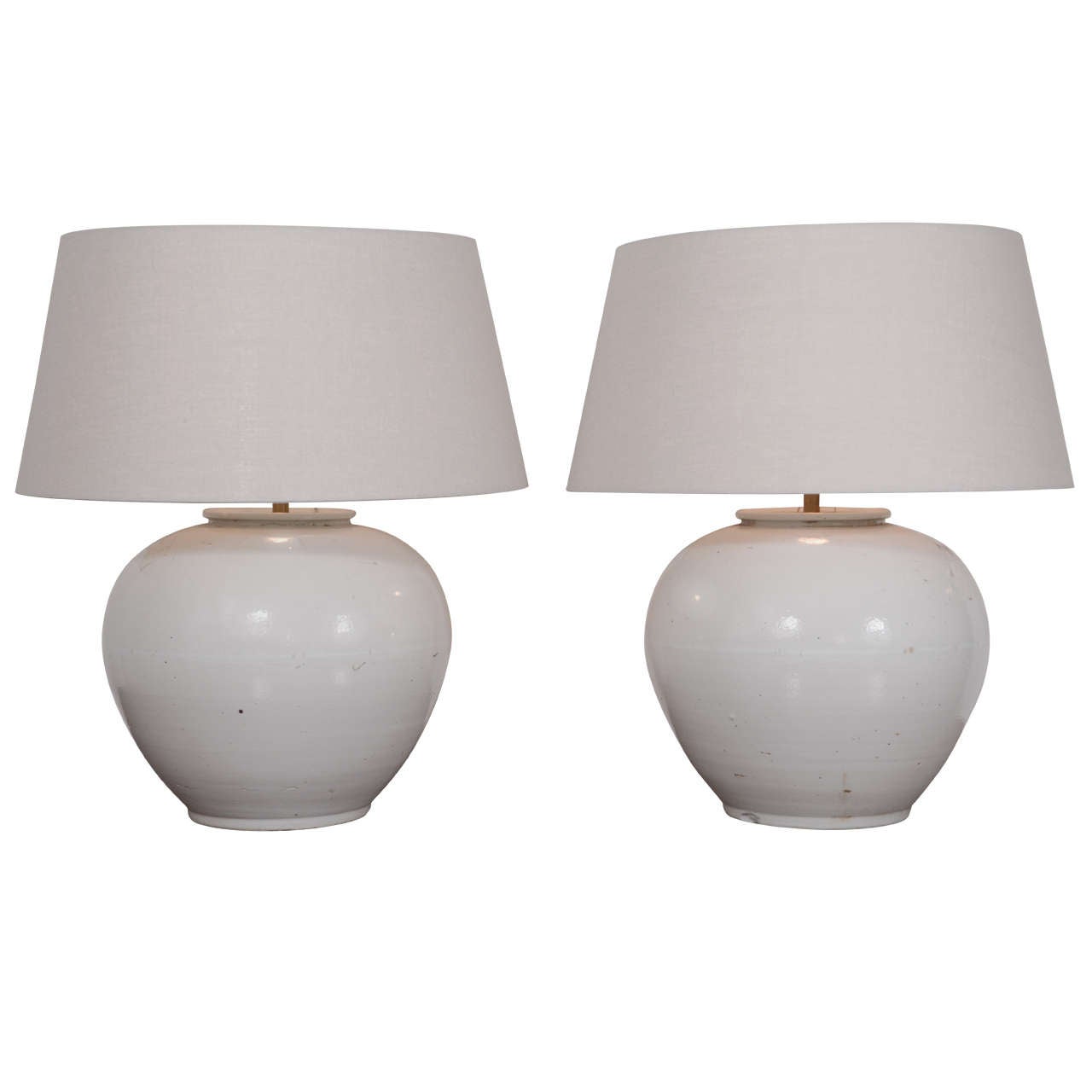 Pair of Vintage Vases as Table Lamps at 1stDibs