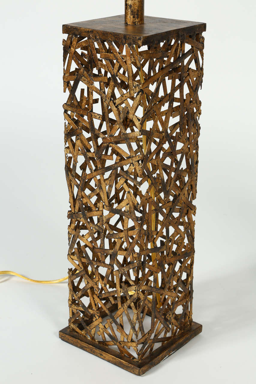 Pair of Hand Forged Iron Table Lamps 2