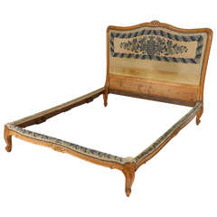 Late 19th Century French Headboard and Bed Frame