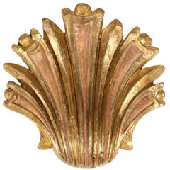French Hand-Carved and Gilt Shell French Hand-Carved and Gilt Shell