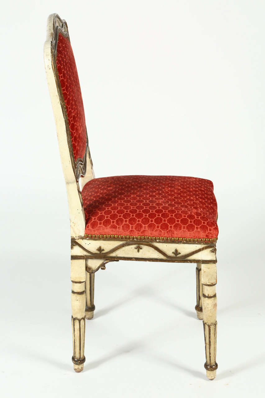 Louis XVIII Parcel-Gilt Upholstered Chair 2