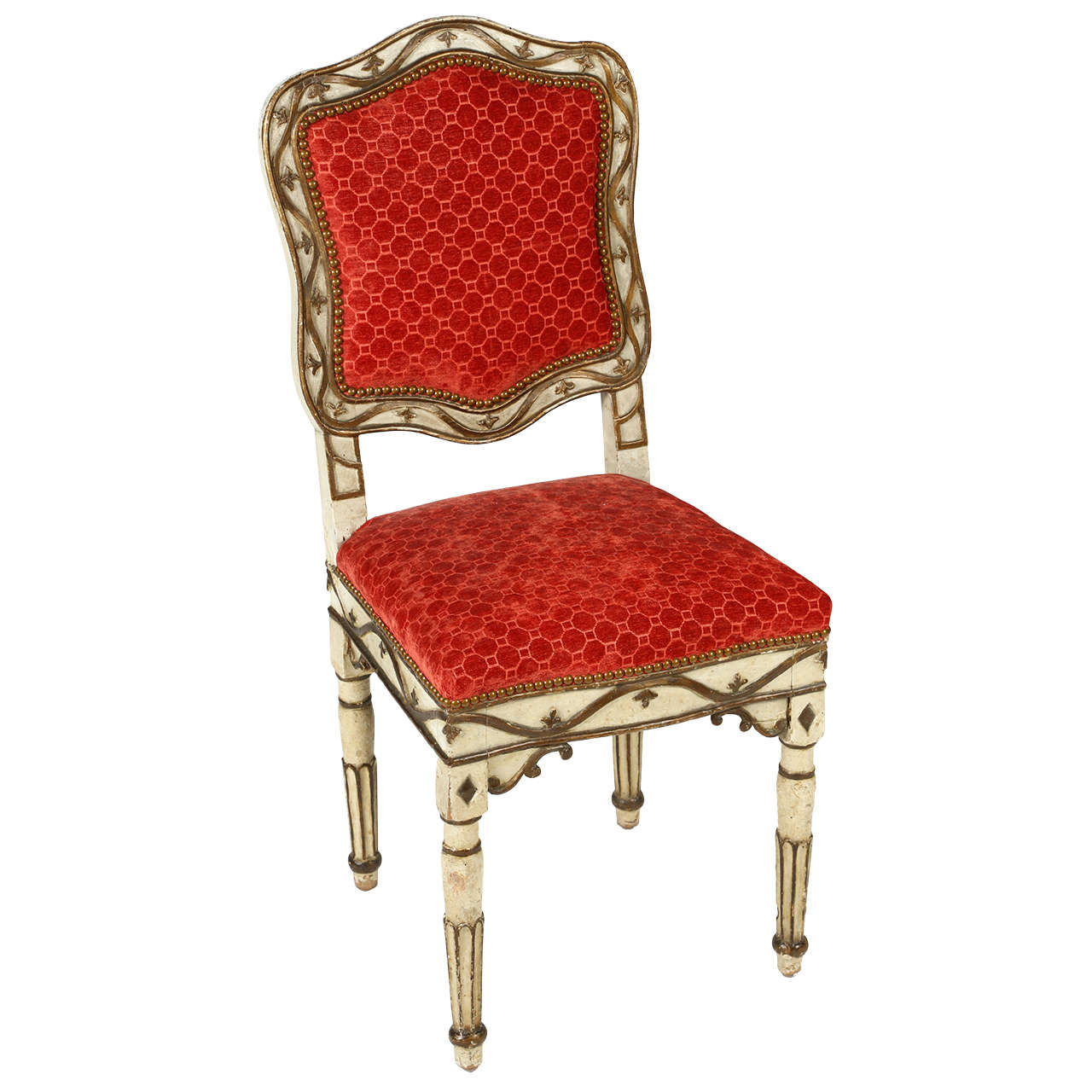 Louis XVIII Parcel-Gilt Upholstered Chair