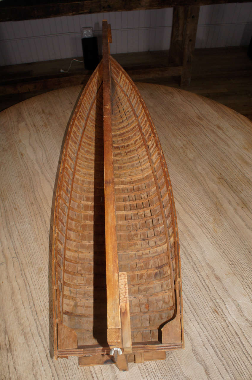Wood Lifeboat Model in Frame