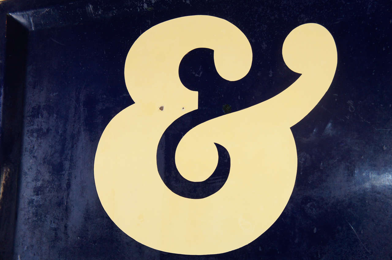 Ampersand Sign In Good Condition In Hudson, NY